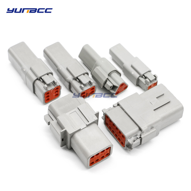 1Nustatyti Deutsch DT jungtį DT06-2S/DT04-2P 2P 3P 4P 6P 8P 12P vandeniui atsparų elektros kištuką automobilio varikliui su kaiščiais 22-16AWG