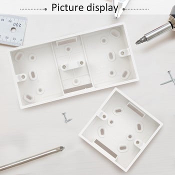 Разклонителна кутия Монтажна кутия 86x86 Гнездо за стенен превключвател Тъмна кутия 86mm * 86mm Монтажна кутия Разклонителна кутия Кутия за повърхностен монтаж за тип 86