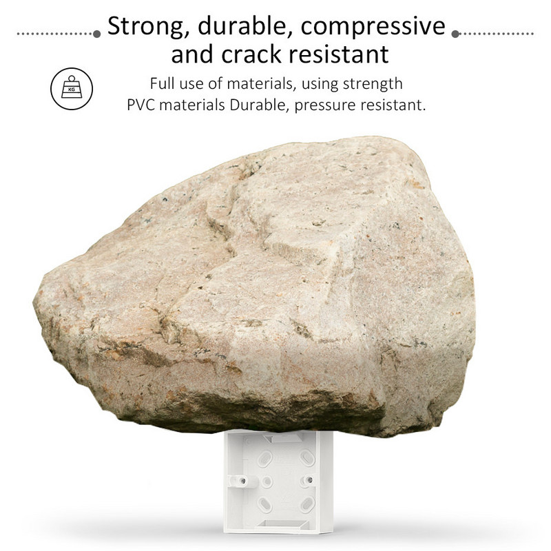 Sadales kārbas montāžas kārba 86x86 sienas slēdža ligzda tumša kārba 86 mm * 86 mm montāžas kārba Sadales kārbas virsmas montāžas kārba 86. tipam