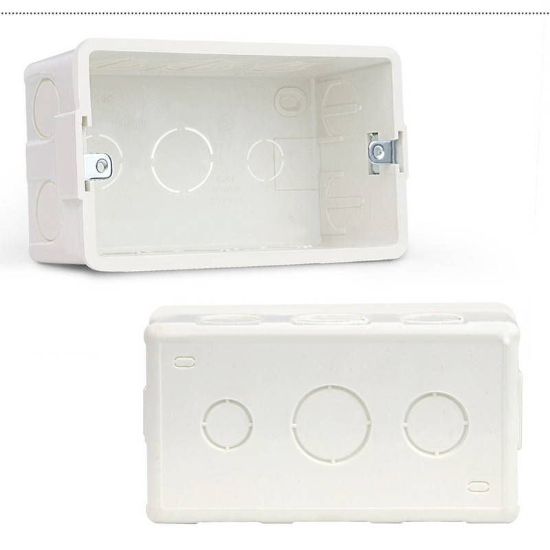 Standardna montažna kutija Unutarnja zidna tamna kutija 140*78*50 mm za 146*86*38 mm Ožičenje prekidača i utičnica Bijela unutarnja zidna kutija