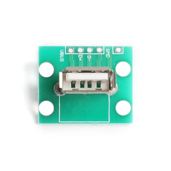 10Pcs-1Pc Вертикален USB Micro USB 2.0 Female Head A Конектор 2.54mm PCB конвертор Адаптер Breakout Board 180 Degree Vertical