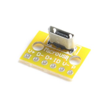 10Pcs-1Pc Вертикален USB Micro USB 2.0 Female Head A Конектор 2.54mm PCB конвертор Адаптер Breakout Board 180 Degree Vertical