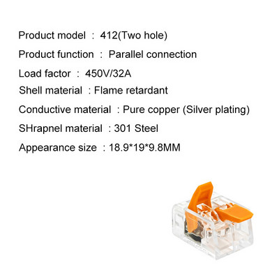 Mini brzi univerzalni žičani konektor od 0,4 mm Jednostavno brzo ožičenje Terminal za automobile i solarnu energiju 412 413 414 415