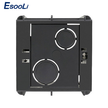 Esooli High Strength Mounting Box Εσωτερική κασέτα 82mm * 76mm * 50mm Για διακόπτη και πρίζα τύπου 86, Μαύρο κουτί καλωδίωσης