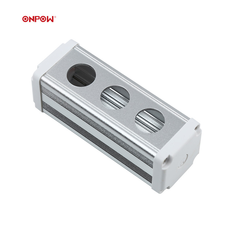 ONPOW BXM47 16mm, 19mm, 22mm 1/2/3/4/5, izgriezts, noslēgts alumīnija sakausējuma korpuss IP65, ūdensnecaurlaidīgs, putekļu necaurlaidīgs metāla spiedpogu kārba