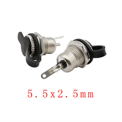 2/5/10kom Srebrni metalni 5,5x2,1 mm/5,5 mm x 2,5 mm DC muški utični utični konektor s opružnom žutom glavom 5,5*2,1/5,5*2,5 mm DC099