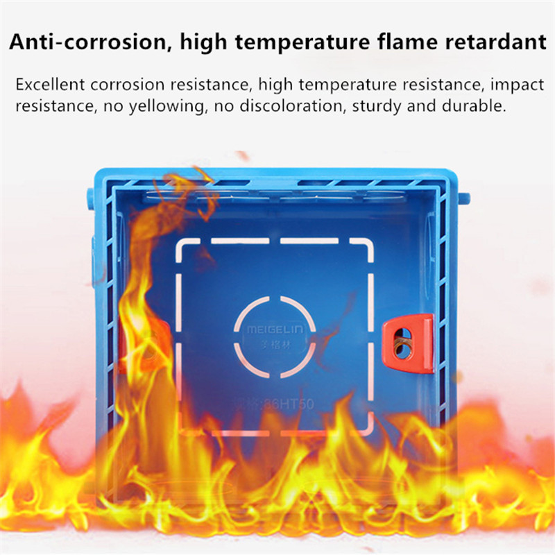 Prekidačka utičnica Razvodna kutija Kazeta Atlectric kutija za ugradnju Skrivena skrivena unutarnja kutija za ugradnju Tip 86 Bijela Crvena Plava kutija