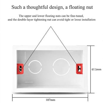 PSSRISE US Standard Switch Switch Socket Mounting Box Junction Box Κρυφό Κρυφό 118mm*72mm Switch Bottom Box Box εγκατάστασης