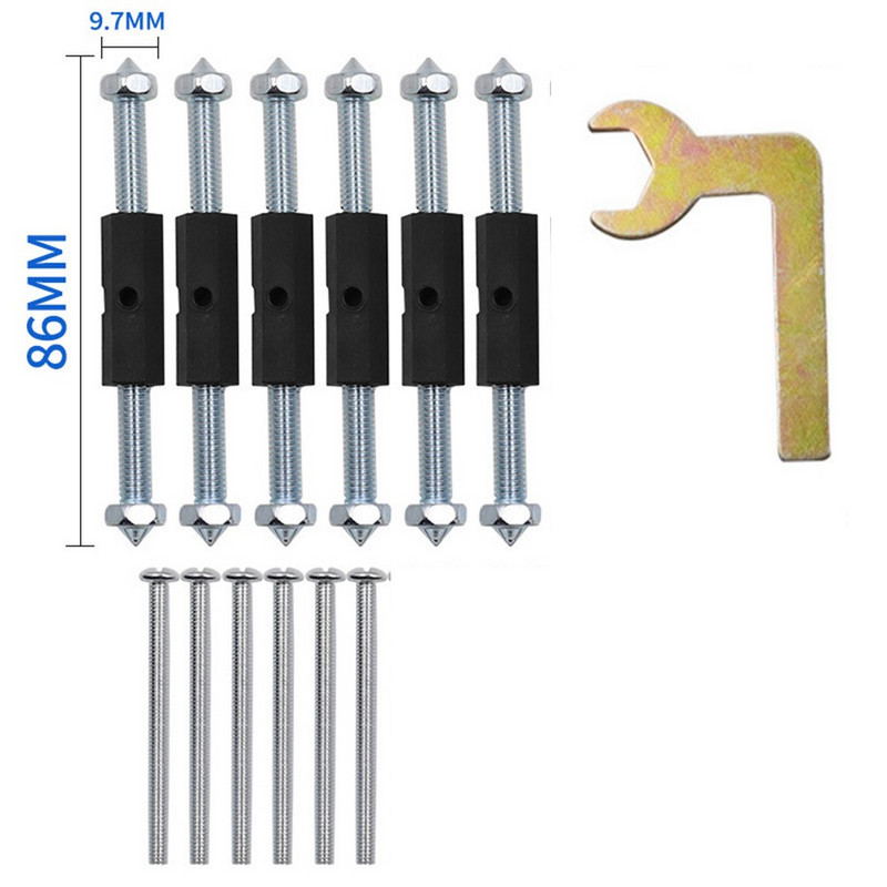 Remontētājs Remontētājs Skrūvju kasete Skrūves stiprinājuma skrūve Metāla atbalsta stieņa sienas stiprinājums uzgriežņu atslēga Apakšdaļa Izturīga pret koroziju