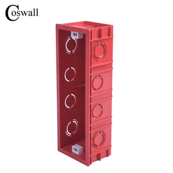 Вътрешна касета за монтажна кутия Coswall 186mm*67.5mm*50mm за 197mm*72mm стандартен превключвател и контакт Червен цвят