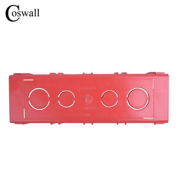 Coswall Mounting Box Εσωτερική κασέτα 186mm*67,5mm*50mm Για τυπικό διακόπτη και υποδοχή 197mm*72mm Κόκκινο χρώμα