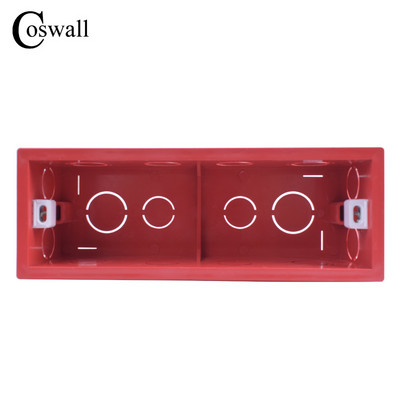 Coswall Mounting Box Εσωτερική κασέτα 186mm*67,5mm*50mm Για τυπικό διακόπτη και υποδοχή 197mm*72mm Κόκκινο χρώμα