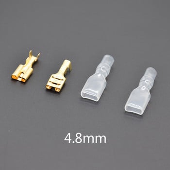 100pcs/50pcs 2,8/4,8/6,3mm Spade Crimp Terminals Electrical Insolating Sleeve Wire Connector for 22-16 AWG 0,5mm2-1,5mm2