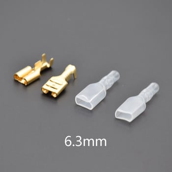 100pcs/50pcs 2,8/4,8/6,3mm Spade Crimp Terminals Electrical Insolating Sleeve Wire Connector for 22-16 AWG 0,5mm2-1,5mm2