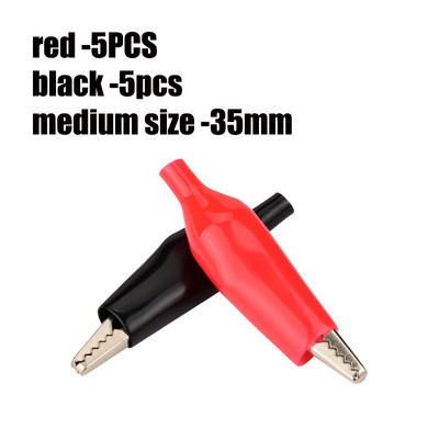 10 kom/lot 28 mm/35 mm/45 mm metalna aligatorska stezaljka G98 krokodilska električna stezaljka za ispitivanje mjerača sonde crno/crvena s plastičnim poklopcem