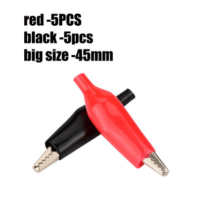 10 kom/lot 28 mm/35 mm/45 mm metalna aligatorska stezaljka G98 krokodilska električna stezaljka za ispitivanje mjerača sonde crno/crvena s plastičnim poklopcem