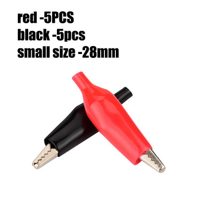 10 kom/lot 28 mm/35 mm/45 mm metalna aligatorska stezaljka G98 krokodilska električna stezaljka za ispitivanje mjerača sonde crno/crvena s plastičnim poklopcem