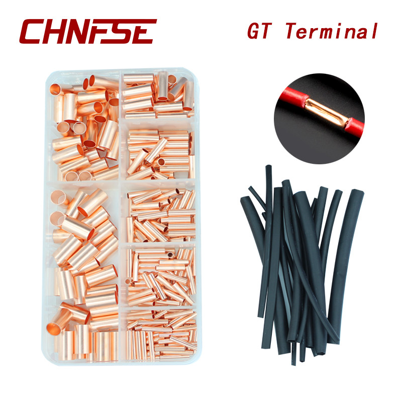 125/250PCS terminalna kliješta bakrena spojna cijev žičani spoj mala bakrena cijev terminalna kabelska ušica ferula s cijevi