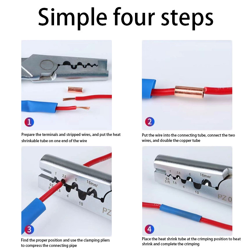 125/250PCS terminalna kliješta bakrena spojna cijev žičani spoj mala bakrena cijev terminalna kabelska ušica ferula s cijevi