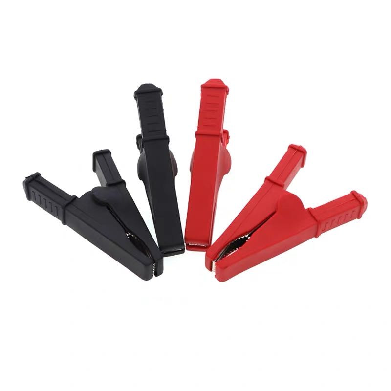 2 tk 50A punane + must 75 mm isoleeritud krokodill krokodill auto haagissuvila kaubiku aku testimisjuhtme klambrid Parimad alligaatoriklambrid
