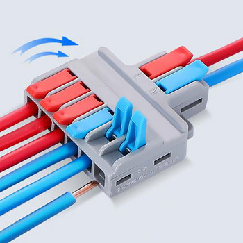 Quick Splitter 2 In 4/6 Out Wire Connector Μπλοκ ακροδεκτών αγωγού σύνδεσης καλωδίου γενικής χρήσης