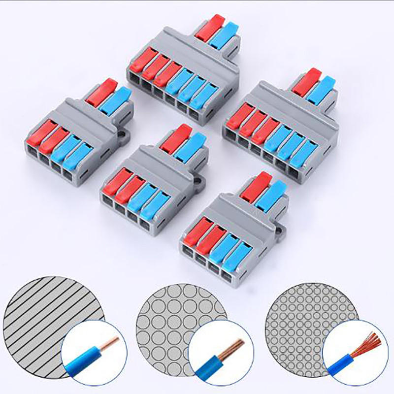 Brzi razdjelnik 2 ulaza 4/6 izlaza Žičani konektor Univerzalno ožičenje Kabelski konektor Vodič Terminalni blok
