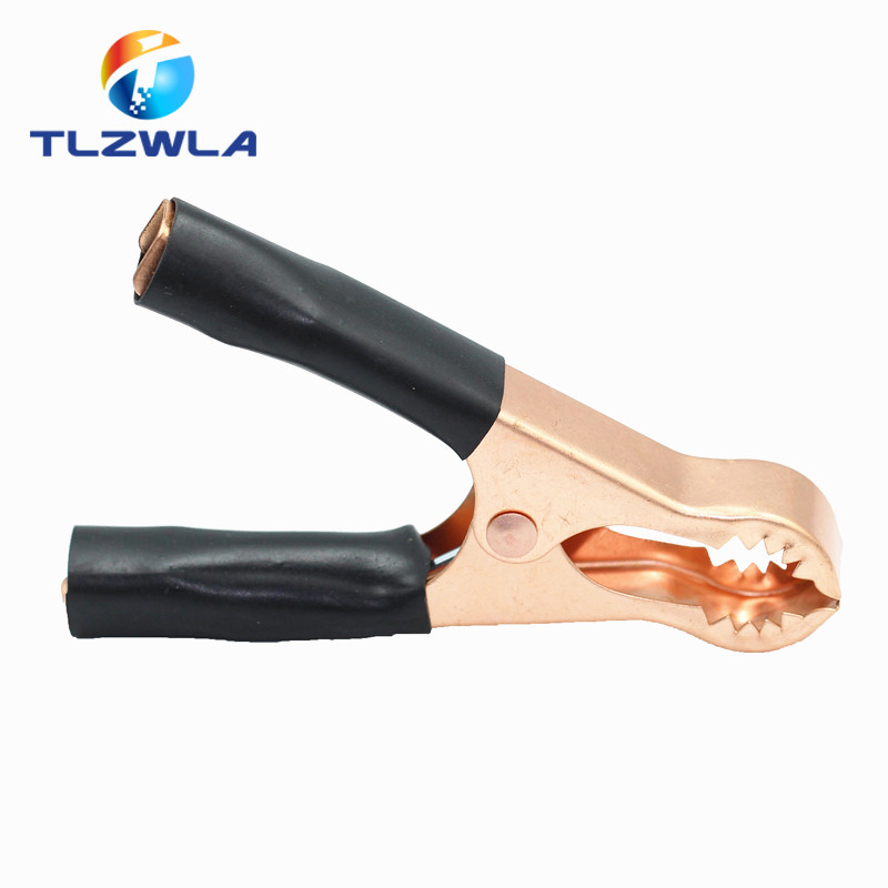 2 τεμάχια 50A Κόκκινο + Μαύρο 80 χιλιοστά Crocodile Caravan Caravan Battery Test Lead Clips Καλύτερα κλιπ προώθησης Alligator