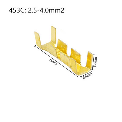 453 /453C U-kujuline klemmileht külm sisetükid klemmijuhtme ühendusklemmid elektrilised väikesed hambad klemmid 0,3-4,0 mm²