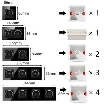 86 Τύπος Universal Junction Back Box Secret Stash Cassette Thickening Wall Mount Switch Socket Bottom Box