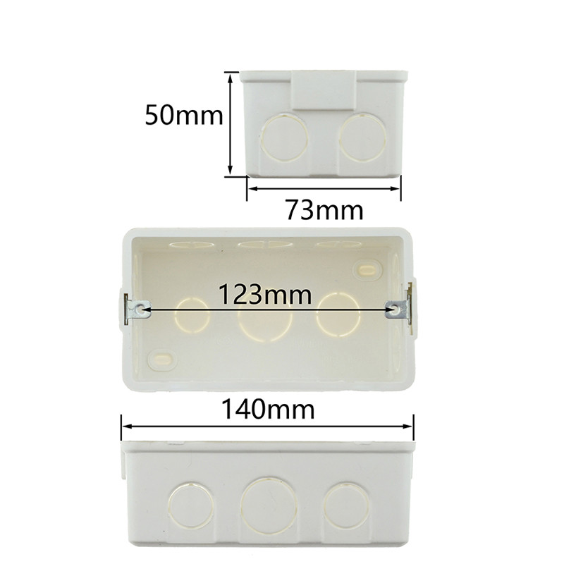 Avoir Montažna žičana kutija Instalacijska kazeta Razvodna kutija 146MM*86MM Zidna spojnica Tamna kutija Prekidač za svjetlo Utičnica Skrivena kutija