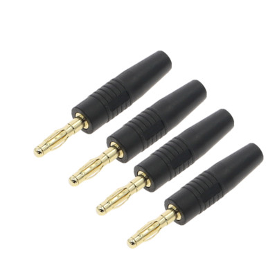 4gab jauni 4 mm spraudņi, apzeltīti mūzikas skaļruņu kabeļa vadu tapas banānu spraudņu savienotāji