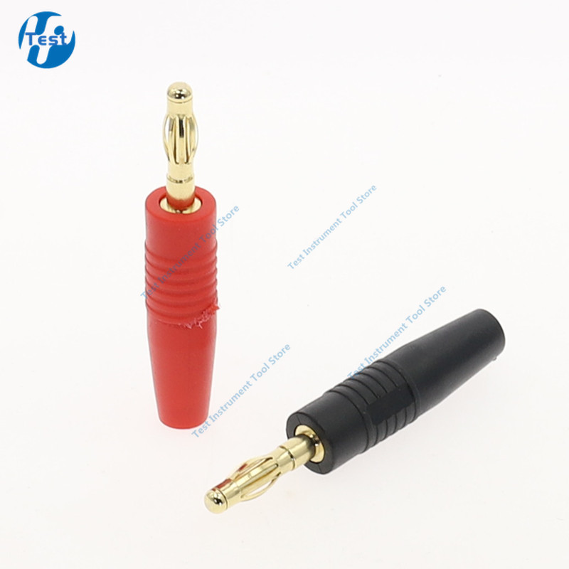 4gab jauni 4 mm spraudņi, apzeltīti mūzikas skaļruņu kabeļa vadu tapas banānu spraudņu savienotāji