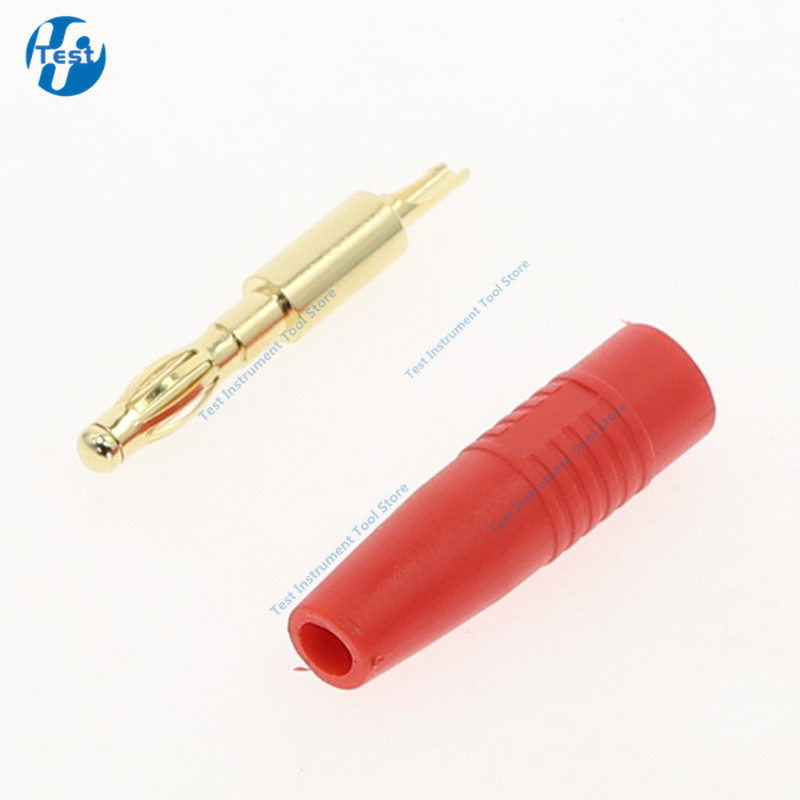 4gab jauni 4 mm spraudņi, apzeltīti mūzikas skaļruņu kabeļa vadu tapas banānu spraudņu savienotāji