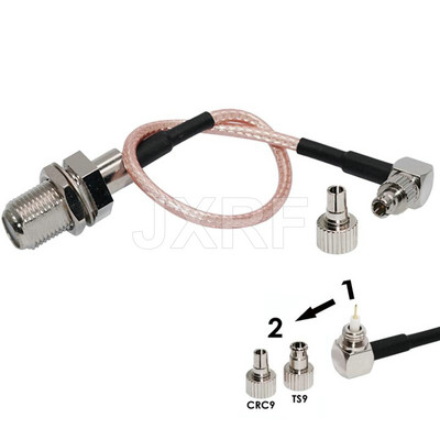 JXRF konektor F ženski SMA na TS9 CRC9 SMA produžni koaksijalni kratkospojni kabel 15CM RG316 za 3G 4G modemski usmjerivač