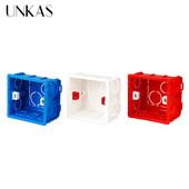 UNKAS visoka podesiva prozirna unutarnja kazeta za ugradnju za sklopku i utičnicu tipa 86, crna stražnja kutija za ožičenje