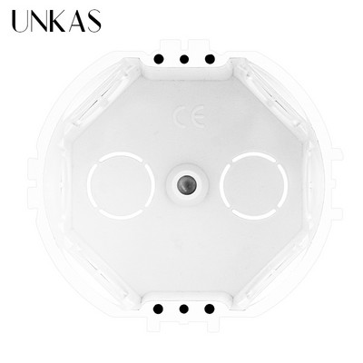 UNKAS visoka podesiva prozirna unutarnja kazeta za ugradnju za sklopku i utičnicu tipa 86, crna stražnja kutija za ožičenje