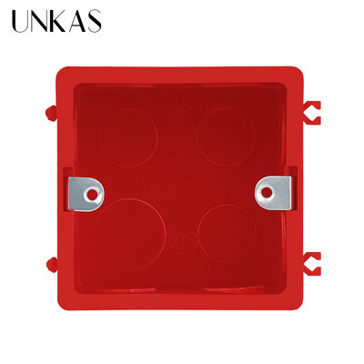 UNKAS visokokvalitetna PVC plastika otporna na plamen Waring stražnja kutija Podesiva montažna unutarnja kaseta za prekidač i utičnicu