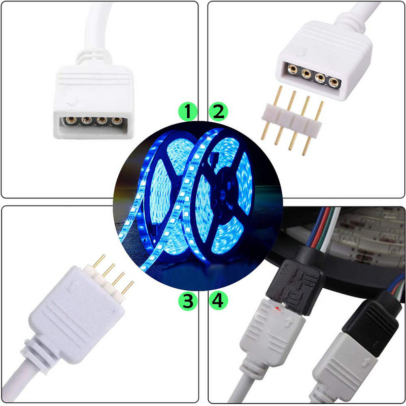 4Pin 5Pin RGB RGBW konektor Kabel ženski produžni HUB 1 do 2 3 4 Razdjelna žica Za 5050 3528 RGB RGBW RGB+WW LED svjetlo trake