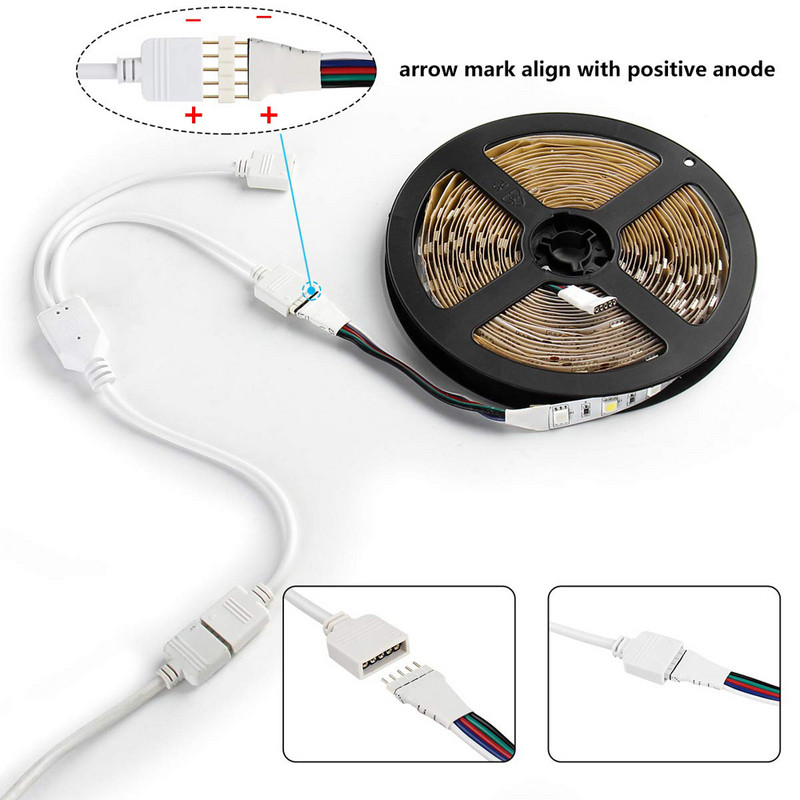 4Pin 5Pin RGB RGBW konektor Kabel ženski produžni HUB 1 do 2 3 4 Razdjelna žica Za 5050 3528 RGB RGBW RGB+WW LED svjetlo trake
