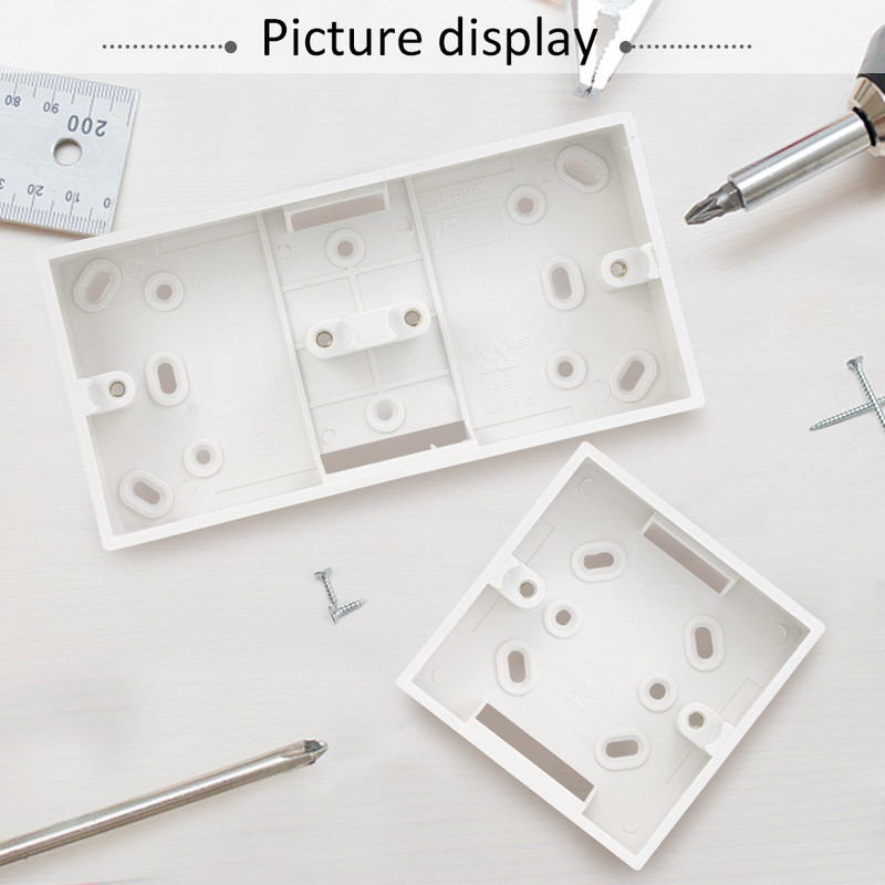 Razvodna kutija za vanjsku montažu 86 mm * 86 mm * 33 mm za dvostruke prekidače ili utičnice tipa 86 odnosi se na bilo koji položaj zidne površine