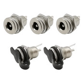 5 buc DC-099 5,5 x 2,1 mm mufă femelă mufă conector pentru montare pe panou Adaptor metal pentru mufă DC 5,5 x 2,1 mm și capac impermeabil