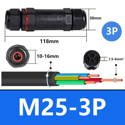 IP68 vodootporni kabelski konektor I-tip/Y-tip/T-tip 2Pin 3Pin 4Pin 5Pin Adapter električnog terminala Žičani konektor LED svjetlo