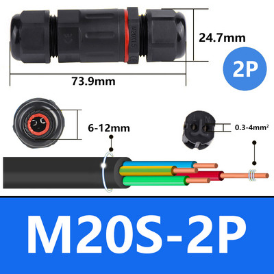 IP68 vodootporni kabelski konektor I-tip/Y-tip/T-tip 2Pin 3Pin 4Pin 5Pin Adapter električnog terminala Žičani konektor LED svjetlo