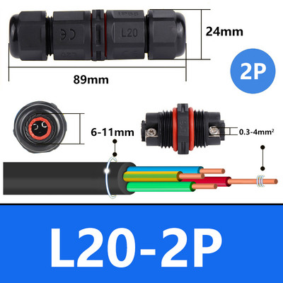 IP68 vodootporni kabelski konektor I-tip/Y-tip/T-tip 2Pin 3Pin 4Pin 5Pin Adapter električnog terminala Žičani konektor LED svjetlo