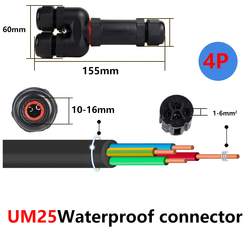 IP68 vodootporni kabelski konektor I-tip/Y-tip/T-tip 2Pin 3Pin 4Pin 5Pin Adapter električnog terminala Žičani konektor LED svjetlo