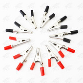 10 kom/lot Izolirane krokodilske kopče Plastična ručka Kabelska olovka Testiranje Metalne aligatorske kopče Stezaljke 52 mm