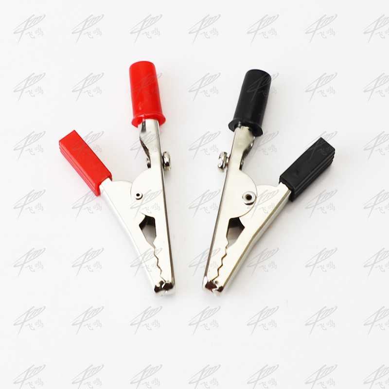 10 kom/lot Izolirane krokodilske kopče Plastična ručka Kabelska olovka Testiranje Metalne aligatorske kopče Stezaljke 52 mm