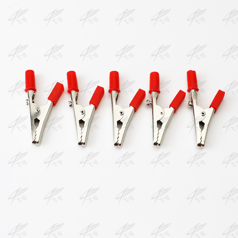 10 kom/lot Izolirane krokodilske kopče Plastična ručka Kabelska olovka Testiranje Metalne aligatorske kopče Stezaljke 52 mm