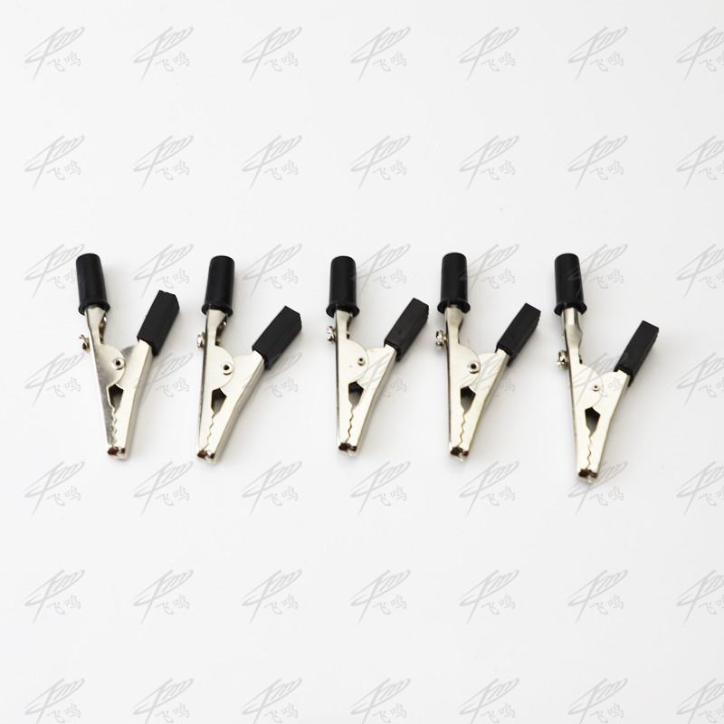 10 kom/lot Izolirane krokodilske kopče Plastična ručka Kabelska olovka Testiranje Metalne aligatorske kopče Stezaljke 52 mm