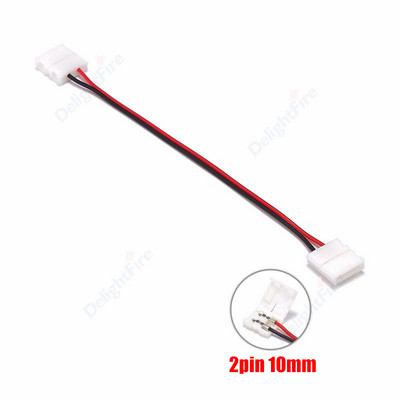 5/10 gab. LED lentes savienotājs 2 kontaktu LED sloksnes piederumi, savienotāji 8/10 mm, piemēroti 2835 3528 5050 5730 5630 SMD LED lentei